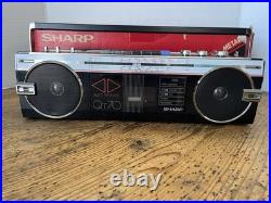 Sharp QT-70 Vintage Stereo Radio Cassette Recorder Red In The Box From The 80s