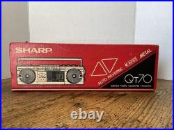 Sharp QT-70 Vintage Stereo Radio Cassette Recorder Red In The Box From The 80s
