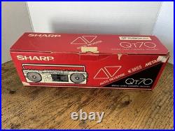 Sharp QT-70 Vintage Stereo Radio Cassette Recorder Red In The Box From The 80s