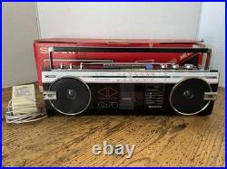 Sharp QT-70 Vintage Stereo Radio Cassette Recorder Red In The Box From The 80s