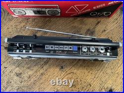 Sharp QT-70 Vintage Stereo Radio Cassette Recorder Red In The Box From The 80s