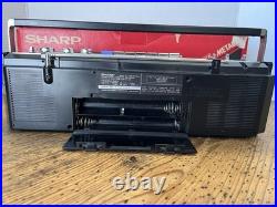 Sharp QT-70 Vintage Stereo Radio Cassette Recorder Red In The Box From The 80s