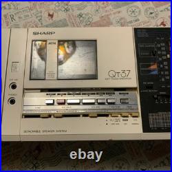 Sharp QT37z White Stereo Radio Tape Recorder 1980 Japan Vintage Rare