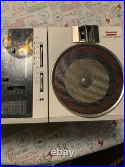 Sharp QT37z White Stereo Radio Tape Recorder 1980 Japan Vintage Rare