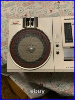 Sharp QT37z White Stereo Radio Tape Recorder 1980 Japan Vintage Rare