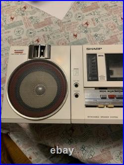 Sharp QT37z White Stereo Radio Tape Recorder 1980 Japan Vintage Rare