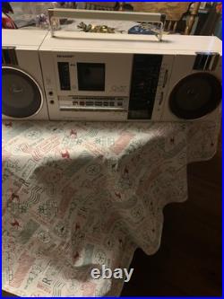 Sharp QT37z White Stereo Radio Tape Recorder 1980 Japan Vintage Rare Sharp QT37z White Stereo Radio Tape Recorder 1980 Japan Vintage Rare