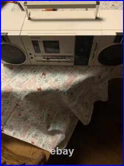 Sharp QT37z White Stereo Radio Tape Recorder 1980 Japan Vintage Rare