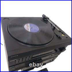 Sony HST-211 Stereo Component System. Dual Cassette Deck + Turntable & Remote