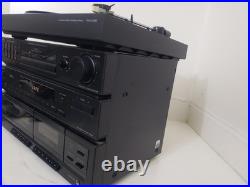 Sony HST-211 Stereo Component System. Dual Cassette Deck + Turntable & Remote