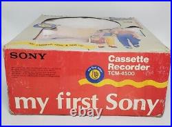 Sony My First Sony TCM-4500 EUC With Box True Vintage Cassette Recorder Wow