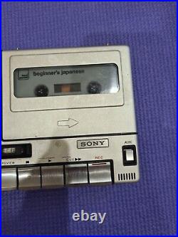 Sony Portable Cassette Tape Corder TC-150 Vintage Recorder -Sliver Not tested