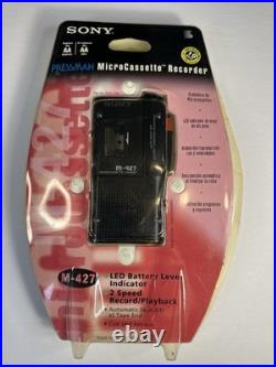 Sony Pressman M-427 Microcassette Recorder Vintage. Rare. New Old Stock