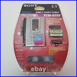 Sony Pressman TCM-455V Cassette Tape Recorder VOR Built-in Speaker VTG, SEALED