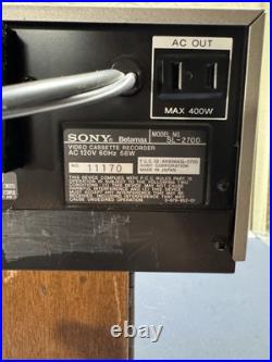 Sony SL-2700 Vintage High End Beta Betamax Video Cassette Recorder Great Shape