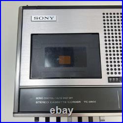 Sony Stereo Cassette-Corder TC-2800 Vintage Portable Recorder Densuke JPN As Is