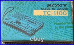 Sony TC-1100 Mono Cassette Recorder Vintage Japan Box Manual FOR PARTS OR REPAIR