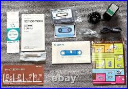 Sony TC-1100 Mono Cassette Recorder Vintage Japan Box Manual FOR PARTS OR REPAIR