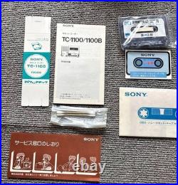 Sony TC-1100 Mono Cassette Recorder Vintage Japan Box Manual FOR PARTS OR REPAIR