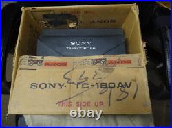 Sony TC-180AV Cassette Corder Record, PA, Portable With Original Box Vintage