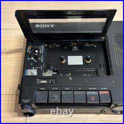 Sony TC-D5M 1980s Vintage Portable Stereo Cassette Recorder Black