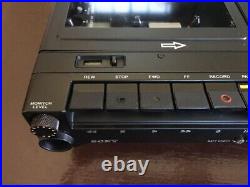 Sony TC-D5M 1980s Vintage Portable Stereo Cassette Recorder Black Near Mint