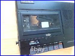 Sony TC-D5M 1980s Vintage Portable Stereo Cassette Recorder Black Used Good