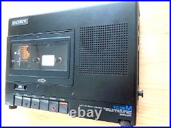Sony TC-D5M 1980s Vintage Portable Stereo Cassette Recorder Black Used Good