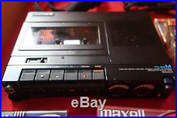 Sony TC-D5M Vintage Portable Cassette Recorder/Player + adapter, manual & more