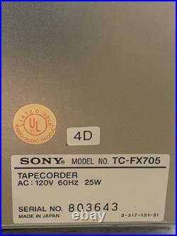 Sony TC-FX705 Stereo Cassette Deck Dolby B/C VNTG. 80s Tested Working ORIG BOX