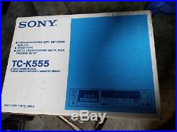 Sony TC-K555 3-Head Cassette Deck Tape Recorder Vintage Audio Japan WithBox/cables