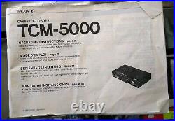 Sony TCM-5000 Vintage Cassette Recorder with original hardware