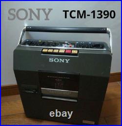 Sony Tcm-1390 Cassette Recorder Loudspeaker Portable Audio Player Vintage Tape Sony Tcm-1390 Cassette Recorder Loudspeaker Portable Audio Player Vintage Tape