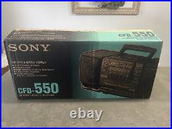 Sony Vintage CFD-550 Boombox Radio Stereo Cassette Recorder CD Player New Open