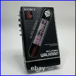 Sony WM-R202 Walkman (Working) Black Cassette Player Recorder Vintage 80s Japan
