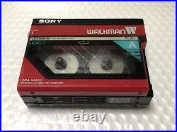 Sony WM-W800 Walkman Dual Cassette Player Recorder Vintage Portable Working JP