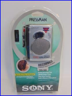 Sony Walkman TCS-30D Stereo Cassette Player Pressman Voice Recorder TCS 30D VTG