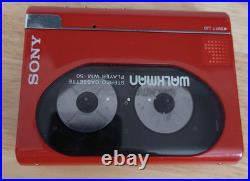 Sony Walkman WM-50 Red Vintage Cassette Player Retro Portable Audio Japan