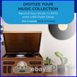 SoundBeast All-in-One Turntable Record Player Bluetooth CD Cassette Tape FM