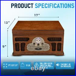 SoundBeast All-in-One Turntable Record Player Bluetooth CD Cassette Tape FM