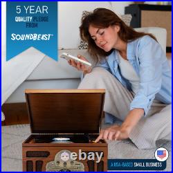 SoundBeast All-in-One Turntable Record Player Bluetooth CD Cassette Tape FM