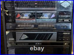 Soundesign 6871 AM/FM Cassette Turntable Stereo Wide Range Speakers, Cabinet VTG