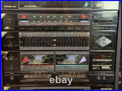 Soundesign 6871 AM/FM Cassette Turntable Stereo Wide Range Speakers, Cabinet VTG