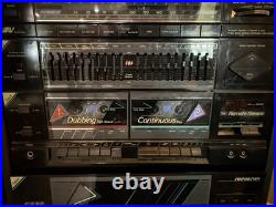 Soundesign 6871 AM/FM Cassette Turntable Stereo Wide Range Speakers, Cabinet VTG