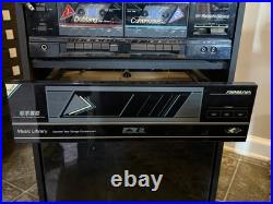 Soundesign 6871 AM/FM Cassette Turntable Stereo Wide Range Speakers, Cabinet VTG