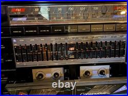 Soundesign 6871 AM/FM Cassette Turntable Stereo Wide Range Speakers, Cabinet VTG