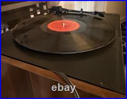 Soundesign 6871 AM/FM Cassette Turntable Stereo Wide Range Speakers, Cabinet VTG