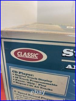 Sunset Melodies Console Classic Csl-1 Turntable CD Cassette Radio Speakers Vint
