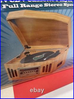 Sunset Melodies Console Classic Csl-1 Turntable CD Cassette Radio Speakers Vint