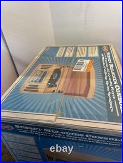 Sunset Melodies Console Classic Csl-1 Turntable CD Cassette Radio Speakers Vint